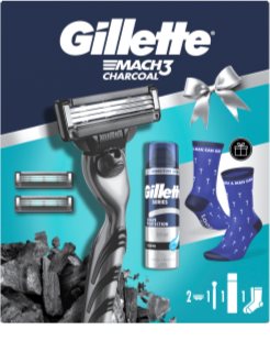 Gillette Mach3 Charcoal coffret para homens