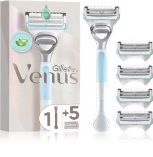 Gillette Venus Pubic Hair&Skin Scheerapparaat voor het bijwerken van de bikinilijn + Vervangende Kop 5 st