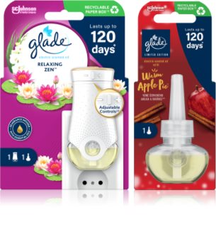 GLADE Electric scented oil Relaxing Zen + Warm Apple Pie Ekonomisks iepakojums 3 gab.