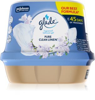 GLADE Clean Linen vonný gel do koupelny 180 g