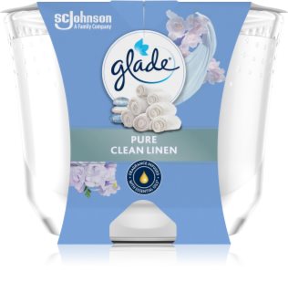 GLADE Pure Clean Linen świeczka zapachowa 204 g