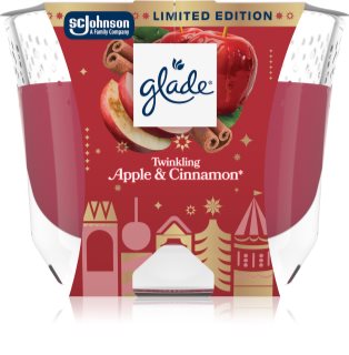 GLADE Twinkling Apple & Cinnamon vonná svíčka