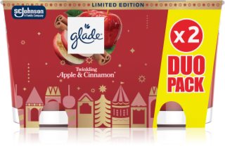 GLADE Twinkling Apple & Cinnamon dárková sada 2x112 g