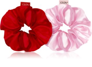 GLOV Satin Scrunchies L гумки для волосся Red/Pink 2 кс