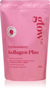 Glow25 Collagen Plus bebida instantánea de colágeno con vitamina C sabor Strawberry 450 g