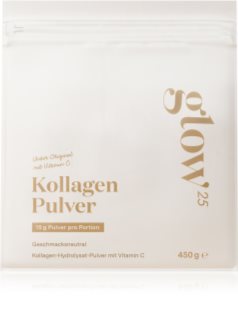 Glow25 Kollagen Pulver mit Vitamin C hydrolysiertes Kollagen mit Vitamin C 450 g