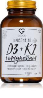 Goodie Liposomální D3 + K2 + magnesium kapsle pro podporu správného vstřebávání vápníku a fosforu 30 cps