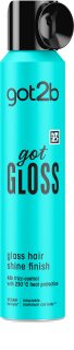 got2b got Gloss Shine Finish spray para dar brillo protector de calor para el cabello 200 ml