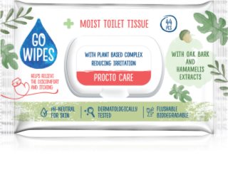 GoWipes Procto Care niisutatud tualettpaber tundlikule nahale 44 tk