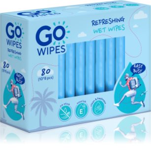 GoWipes Refreshing Wet Wipes δροσιστικά υγρά μαντηλάκια για τα χέρια 10x8 τμχ