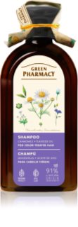 Green Pharmacy Chamomile & Linseed Oil Shampoo hoitava shampoo värjätyille hiuksille 350 ml