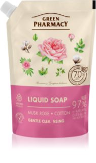 Green Pharmacy Musk Rose & Cotton mydło w płynie napełnienie 460 ml