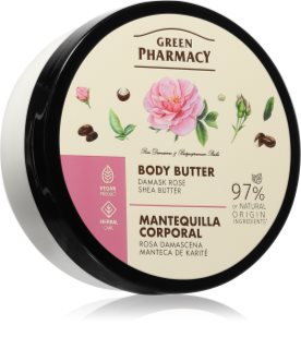 Green Pharmacy Damask Rose & Shea Butter Body Butter manteca hidratante intensiva para cuerpo 200 ml