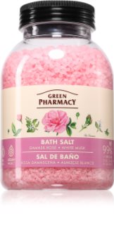 Green Pharmacy Damask Rose & White Musk Bath Salt sal de banho relaxante 1000 g