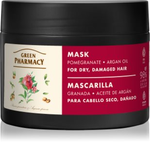 Green Pharmacy Argan Oil & Pomegranate Care Mask Intensīvas iedarbības maska bojātiem matiem 300 ml