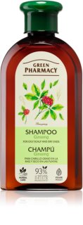 Green Pharmacy Hair Care Ginseng Shampoo für fettige Haare und trockene Haarspitzen 350 ml