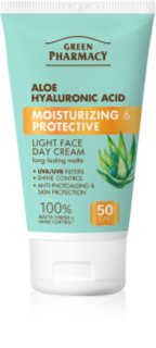 Green Pharmacy Aloe & Hyaluronic Acid könnyű nappali krém SPF 50 50 ml