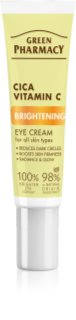 Green Pharmacy Cica + Vitamin C crema iluminadora para contorno de ojos 15 ml