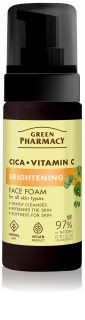 Green Pharmacy Cica + Vitamin C espuma limpiadora con efecto iluminador 150 ml