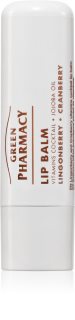 Green Pharmacy Lingonberry and Cranberry Lip Balm bálsamo nutritivo para lábios 3.6 ml