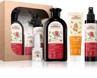 Green Pharmacy Argan Oil & Pomegranate Set lahjasetti erittäin kuiville hiuksille