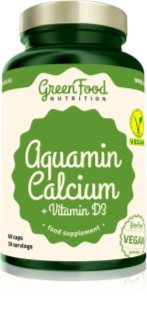 GreenFood Nutrition Aquamin Calcium + Vitamin D3 podpora normálneho stavu kostí a zubov 60 cps