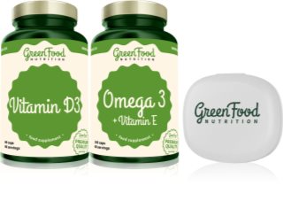 GreenFood Nutrition Omega 3 with Vitamin E + Vitamin D3 set per favorire il funzionamento del sistema nervoso