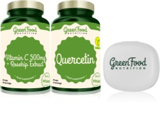 GreenFood Nutrition Quercetin + Vitamin C 500 mg Set zur Unterstützung des Immunsystems