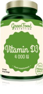 GreenFood Nutrition Vitamin D3 4000IU Kapseln mit Vitamin D 90 KAP