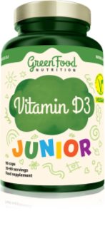 GreenFood Nutrition Junior Vitamin D3 vitaminok az immunrendszer, az optimális növekedés és a csontok fejlődésének támogatására 45.9 g