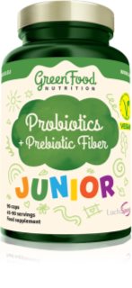 GreenFood Nutrition Junior Probiotics + Prebiotic Fiber az emésztés elősegítésére gyermekeknek 34 g
