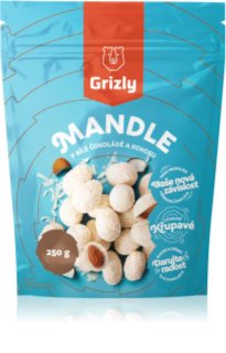 Grizly Mandula fehér csokoládéban kókusszal ízesített diófélék csokoládéban 250 g
