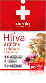 Cemio Hlíva ústřičná + echinacea a rakytník tablety pro podporu imunitního systému 90 tbl