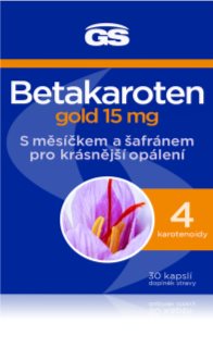 GS Betakaroten gold 15 mg kapsle pro podporu opálení