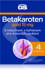 GS Betakaroten gold 15 mg kapsle pro podporu opálení