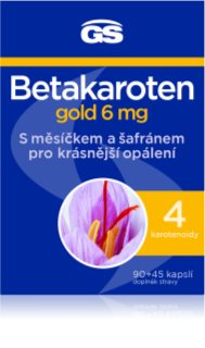 GS Betakaroten gold 6 mg kapsle pro podporu opálení