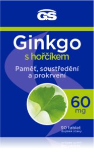 GS Ginkgo 60 mg s horčíkom tablety na podporu pamäti a koncentrácie 90 tbl