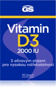 GS Vitamin D3 2000 IU kapsle s vitamínem D 90 cps