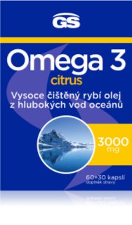 GS Omega 3 Citrus 3000 mg kapsle pro normální činnost srdce a mozku