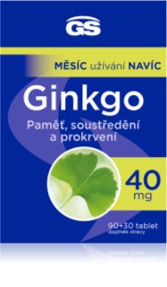 GS Ginkgo 40 mg tablety pro podporu duševní rovnováhy 120 tbl