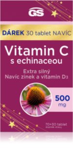 GS Vitamin C 500 mg s echinaceou tablety pro podporu imunitního systému 100 tbl