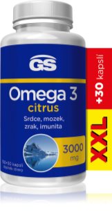 GS Omega 3 Citrus 3000 mg kapsle pro normální činnost srdce a mozku