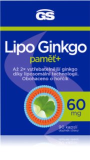 GS Lipo Ginko kapsle k podpoře funkce mozku a ke zlepšení paměti