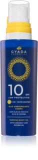 Gyada Cosmetics Solar Low Protection óleo de cuidado e bronzeamento para corpo SPF 10 150 ml