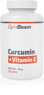 GymBeam Curcumin + Vitamin E kapsle pro podporu ochrany buněk před oxidativním stresem 32 g