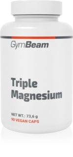 GymBeam Triple Magnesium kapsule za poticanje normalne funkcije živčanog sustava, mišića i zuba 73.6 g