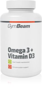 GymBeam Omega 3 + Vitamin D3 Kapseln mit essenziellen Fettsäuren 126 g