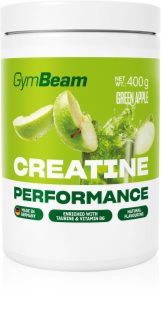 GymBeam Creatine Performance por támogatja a sportteljesítményt íz Green Apple 400 g