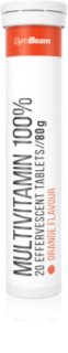 GymBeam Multivitamin 100% šumivé tablety na podporu imunitného systému príchuť Orange 20 tbl