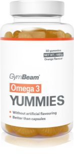 GymBeam Omega 3 Yummies Geleebonbons mit essenziellen Fettsäuren Geschmack Orange 180 g